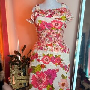 2 Piece Floral Ruffle Set w/ Pockets